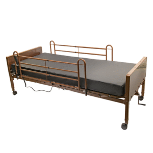 Semi electric hospital bed for elderly homecare with motorized adjustments