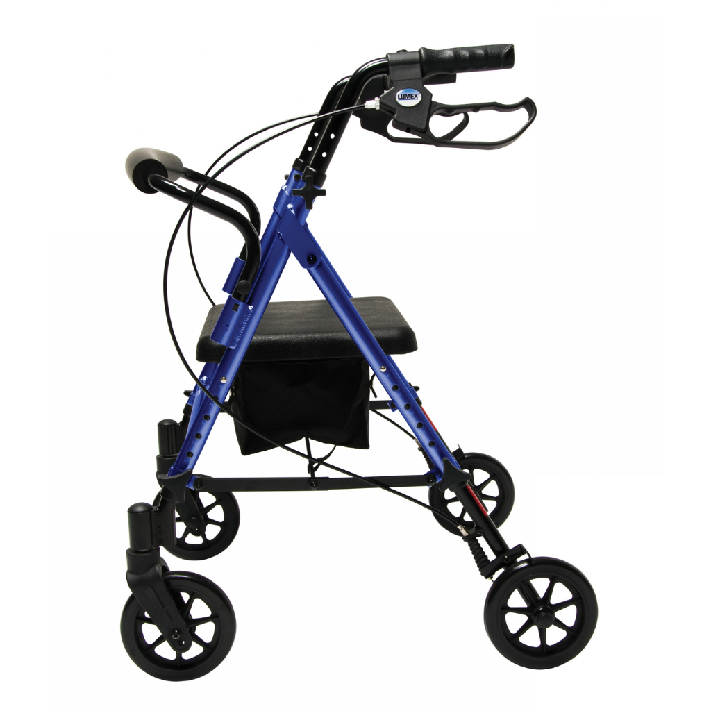 Rollator walker with adjustable seat height for seniors, Lumex Set n’ Go model