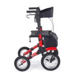 COMODITÀ Tipo all terrain walker with seat, a durable all terrain rollator for outdoor mobility on various surfaces.