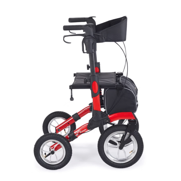 COMODITÀ Tipo all terrain walker with seat, a durable all terrain rollator for outdoor mobility on various surfaces.
