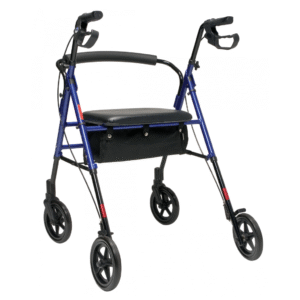 Lumex Set n’ Go – Extra-Wide Rollator Walker with Adjustable Seat and 350 lb Capacity - Image 3