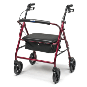 Lumex Walkabout Imperial – Wide Rollator Walker with Seat for Heavy-Duty Support - Image 4
