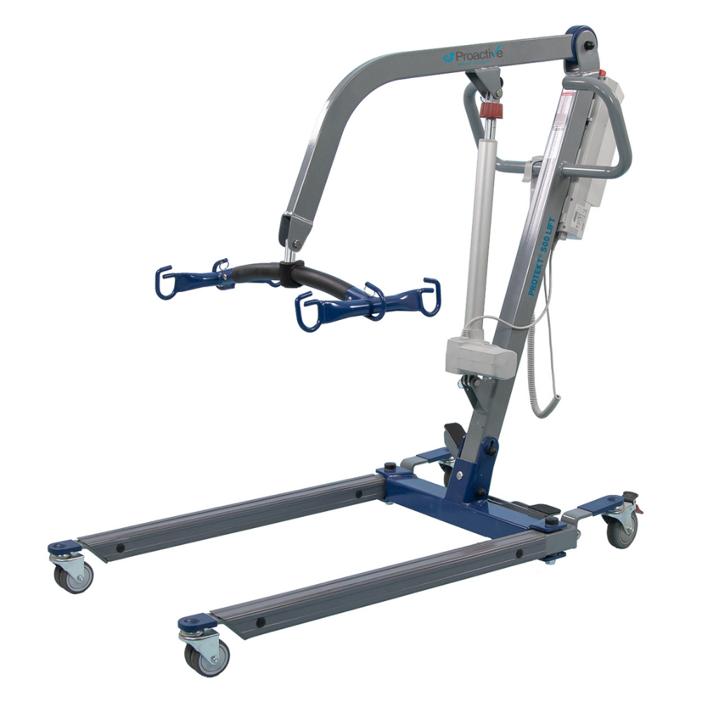 Protekt 500 electric Hoyer lift with 500 lb capacity for home and facility use