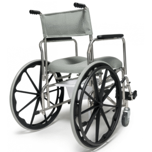 E&J Folding Rehab Shower Commode Chair – Premium Self-Propelled Wheelchair with Commode Function - Image 2