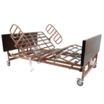 Bariatric bed for home use with electric adjustability and 1000 lb capacity