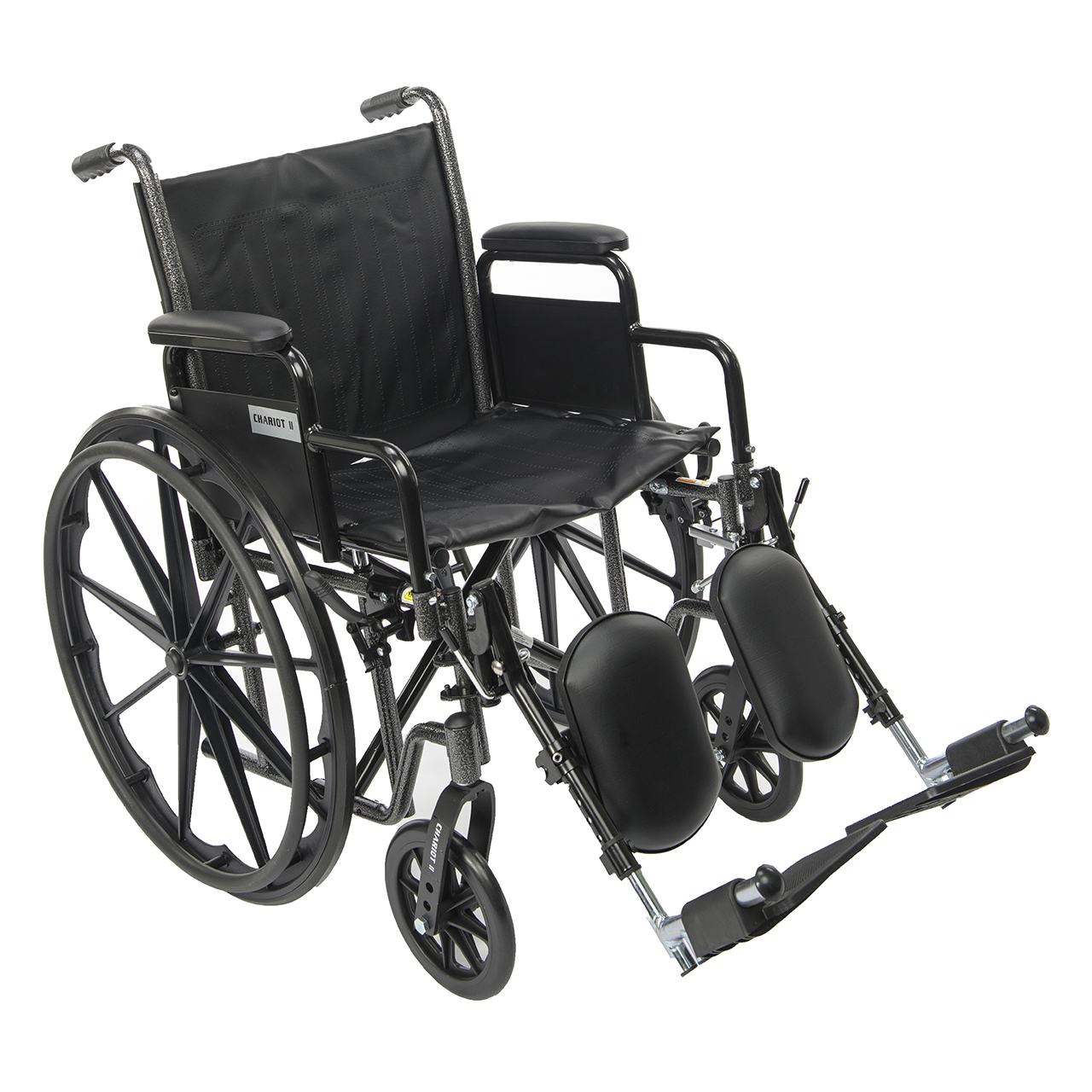Proactive Medical Chariot II hemi wheelchair with adjustable seat height and swing-away footrests