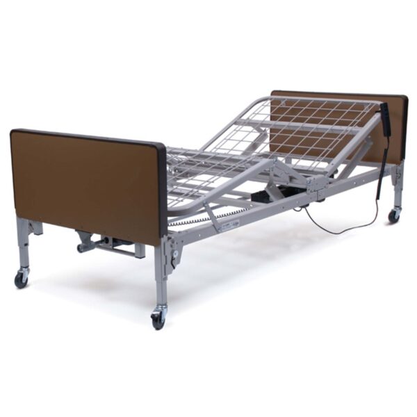 Patriot Full Electric Home Care Bed with grid sleep surface and adjustable height