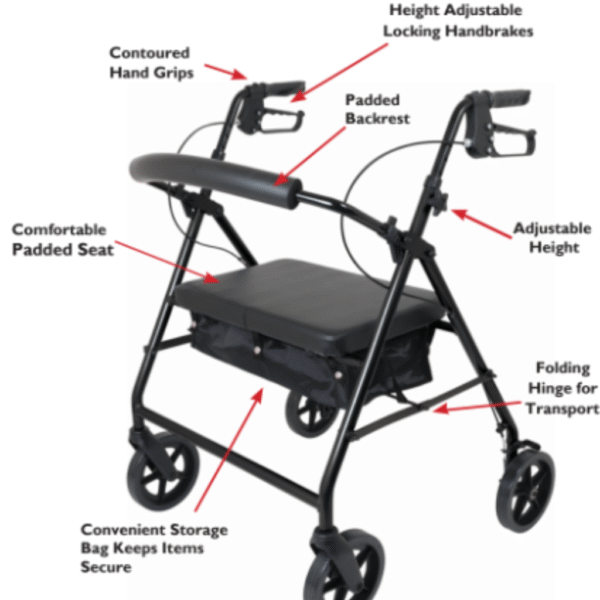 Protekt Bariatric Rollator – Heavy Duty Walker with Seat (500 lb Capacity) 2 Untitled design 80 Untitled design 80