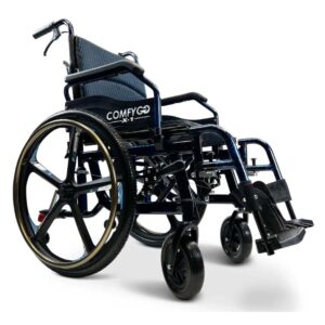 ComfyGo X-1 Manual Lightweight Wheelchair – Quick-Release Wheels, Travel-Friendly, Durable Frame