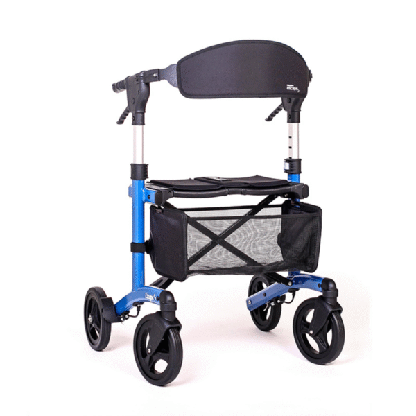 Triumph Escape lightweight rollator walker with seat and folding frame for seniors