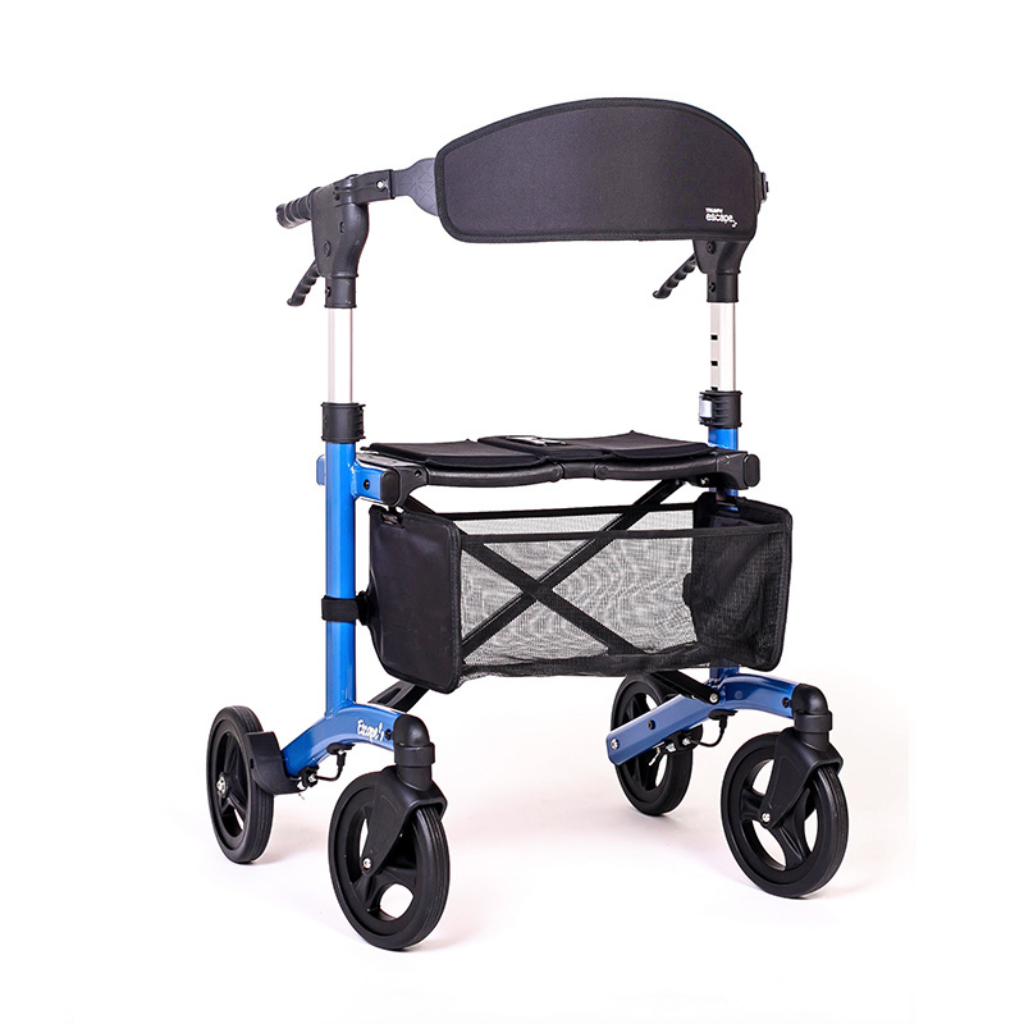 Triumph Escape lightweight rollator walker with seat and folding frame for seniors